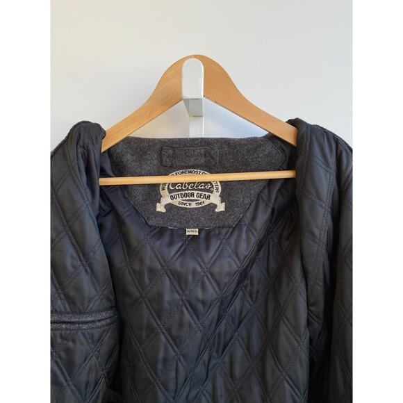 Cabelas Mackinaw Jacket Wool Gray Mens M Thinsulate Ultra Lined Hunting Cruiser - Picture 9 of 13